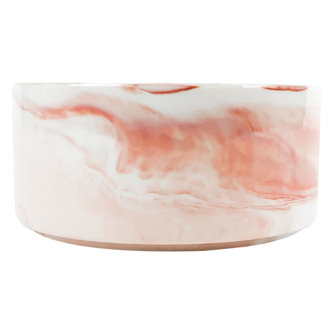 Zen Ceramic Single Stand & Bowl 1.8L Pink Marble