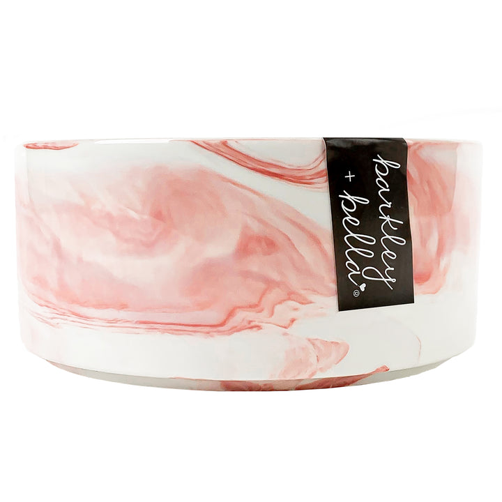 Zen Ceramic Single Stand & Bowl 1.8L Pink Marble