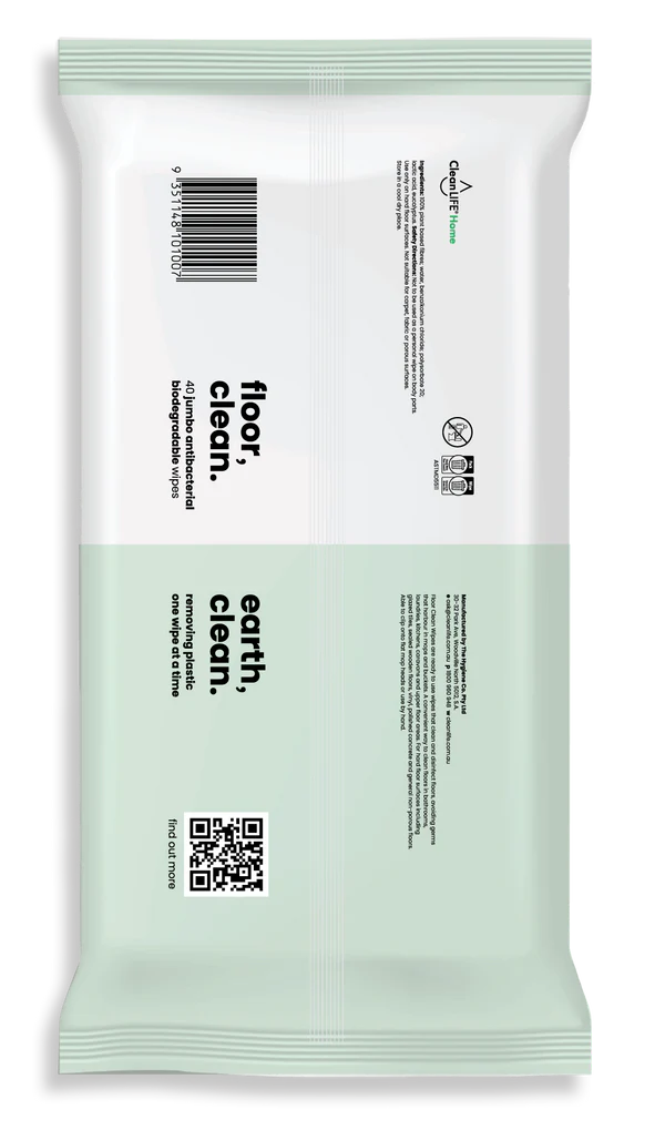 Cleanlife Floor Clean Wipes 40pk