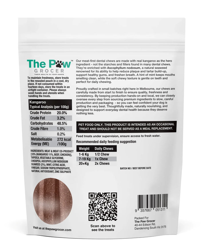 Fresh Breath Dental Chews Kangaroo 7pk