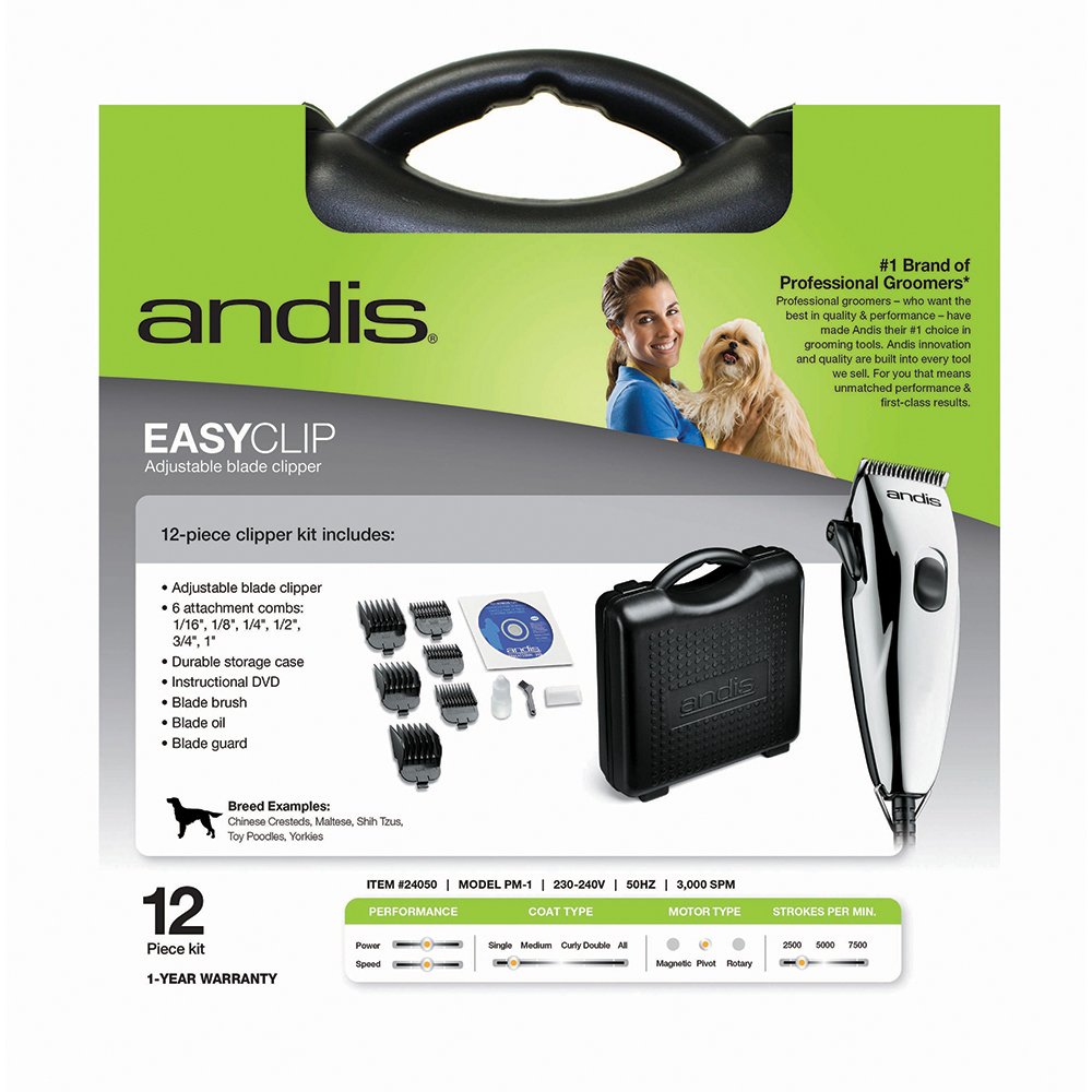 Andis Clipper Easy-Clip Light Duty 12 piece Kit Chrome