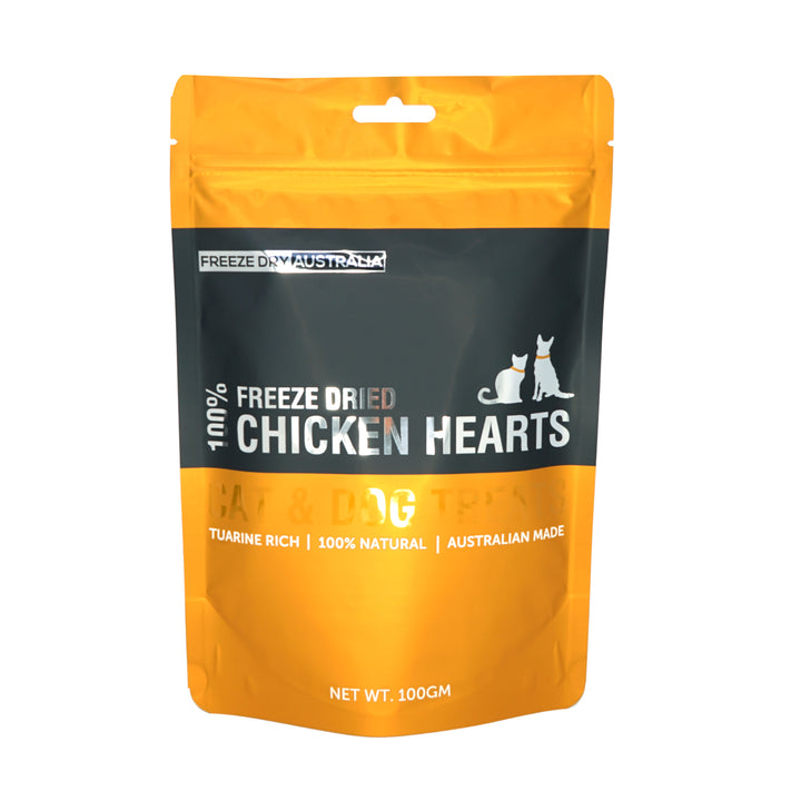 Freeze Dried Chicken Hearts 100g