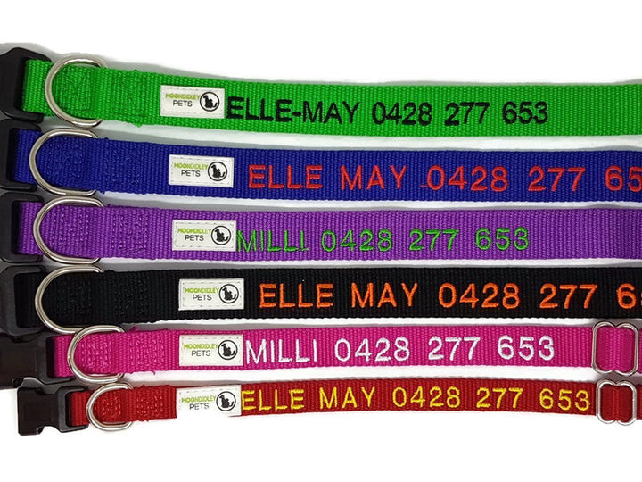 Bamboo Dog ID Collar Personalised Embroidery