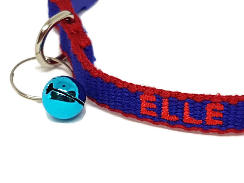 Bamboo Cat/Miniature Dog ID Collar Personalised Embroidery