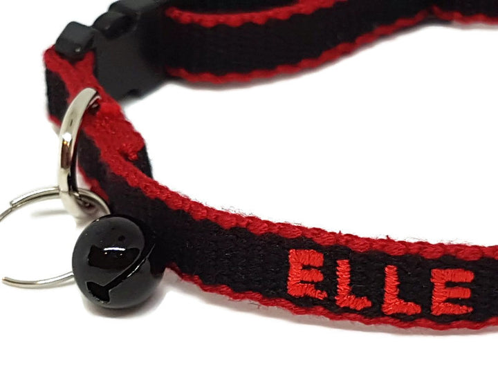 Bamboo Cat/Miniature Dog ID Collar Personalised Embroidery