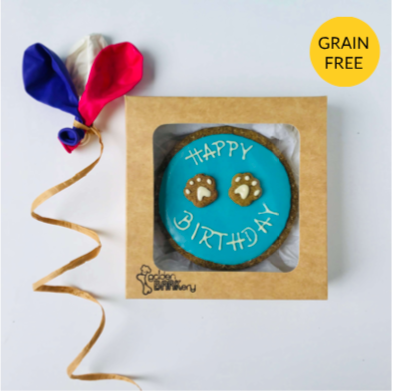 Happy Birthday Dog Biscuit Cake
